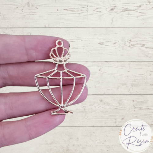 Rose Gold Perfume Bottle Open Back Bezel