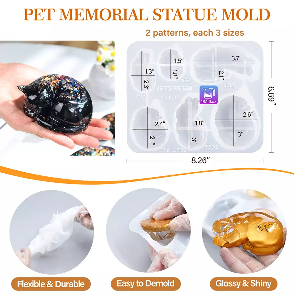 Let's Resin Cat & Dog Memorial Mould - Image 4
