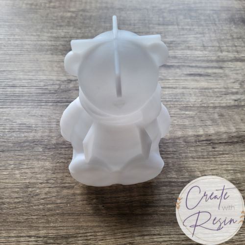 Winter Teddy Bear Large Storage Pot Mold